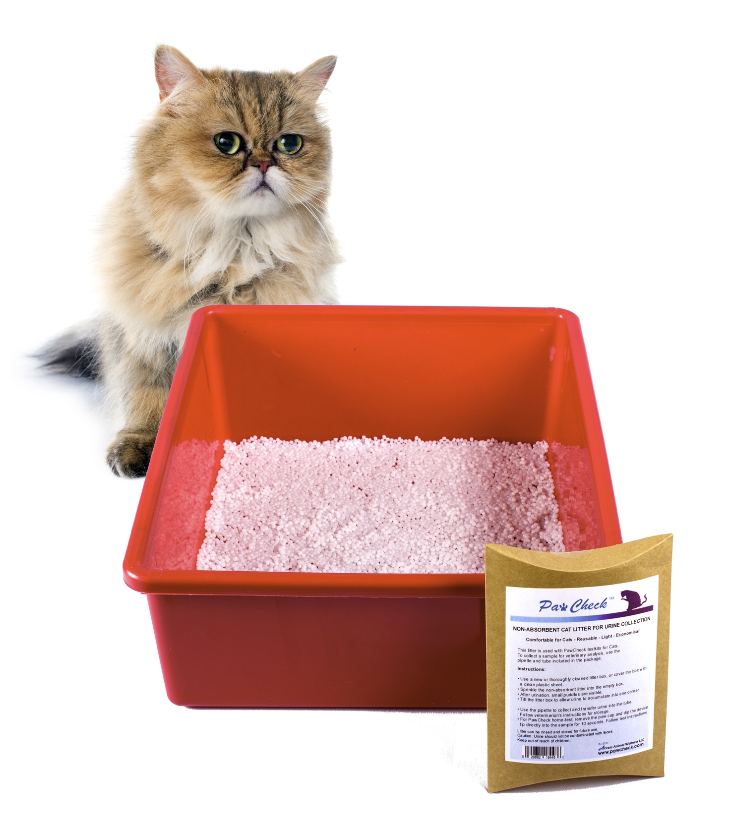 PawCheck® UTI Test Kit for Cats including Non-absorbent and Reusable Cat  Litter